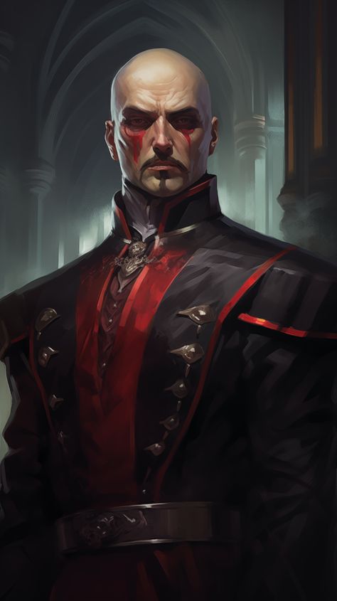 Red Mage, World Building, Bald Head, Human Male, Fantasy Male, Dark Ages, Fan Book, Dnd Characters, Underworld