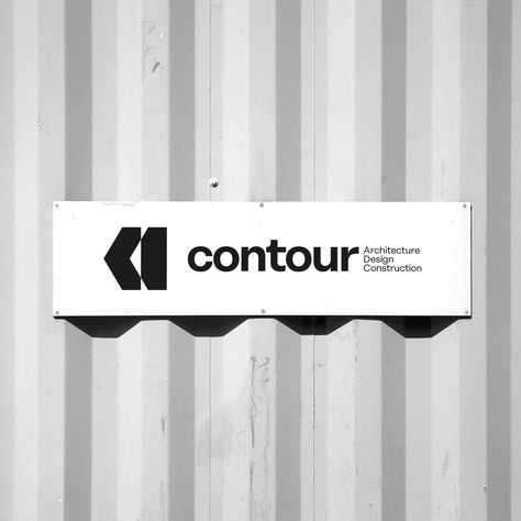 Architectural Branding Design, Contour Architecture Design, Signboard Design Outdoor, Contour Architecture, Architecture Branding Design, Factory Branding, Construction Company Branding, Industrial Branding, Architect Branding