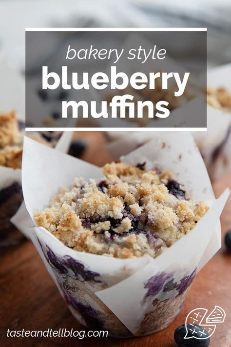 Better than bakery muffins, these Blueberry Muffins are filled with blueberries, then topped with more blueberries and a crumb topping. They are moist and bursting with blueberries! Huge Blueberry Muffins, Blueberry Muffins With Crumble Topping Easy, Blueberry Muffins With Yogurt Recipe, Huckleberry Muffins With Crumb Topping, Bakery Style Blueberry Muffins Jumbo, Large Blueberry Muffins, Big Blueberry Muffins, Blueberry Muffins With Frozen Blueberries, Bakery Blueberry Muffins