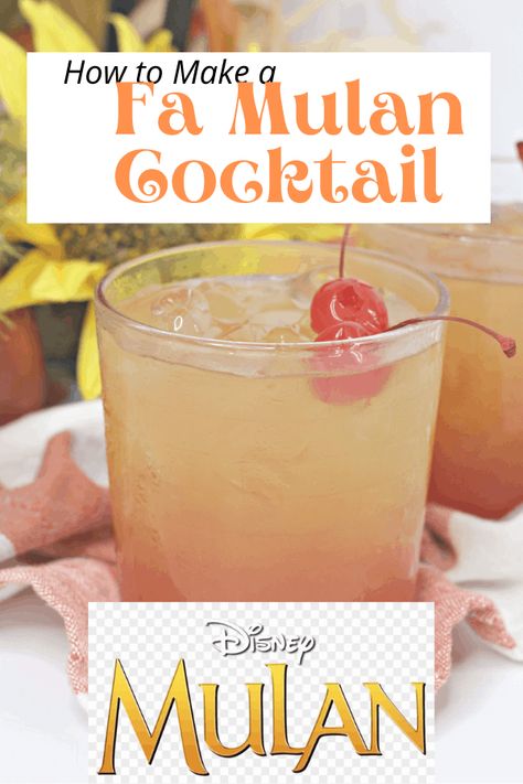 Mulan Inspired Drinks, Mulan Drink Ideas, Mulan Cocktail, Disney Princess Drinks, Disney Mixed Drinks, Lemonaid Recipe, Heathly Drinks, Disney Nights, Disneyland Recipes