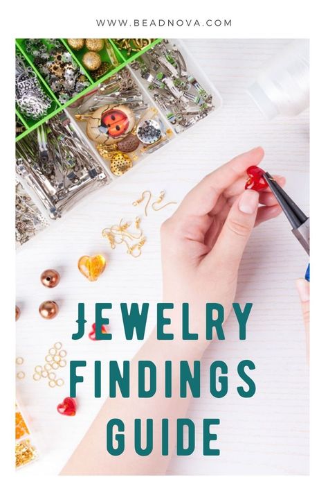 Jewelry Findings Guide - Beadnova Jewelry Making Findings, How To Use Jewelry Findings, Starting A Jewelry Making Business, Jewelry Findings Guide Wire, Beaded Jewelry Patterns Making Tools, Earring Findings Products, Findings For Jewelry Making, Jewelry Making Basics, Jewelry Making Tips