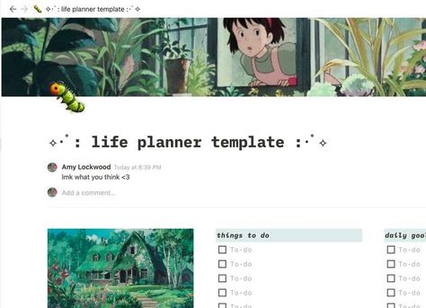 #Notion_Dream_Life_Template #Notion_Template_Ideas_Studio_Ghibli #Notion_Studio_Ghibli_Template #Korean_Notion_Template Notion Template Ideas Studio Ghibli, Notion Studio Ghibli Template, Ghibli Notion Template, Green Aesthetic Notion, Notion Template Ideas Aesthetic, Notion Templates For Students, Notion Template Aesthetic, Free Notion Templates, Life Planner Template