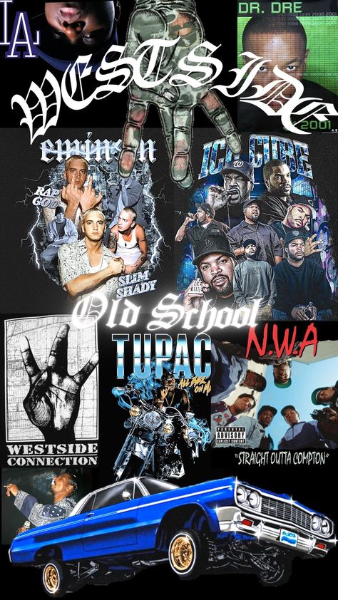 It's inspired and compiled with many images found on PINTEREST. West Coast Rappers Wallpaper, West Side Wallpaper, Westside Wallpaper, West Coast Wallpaper, Westside Connection, West Coast Aesthetic, West Coast Vibes, Music Wallpapers, Old School Hip Hop