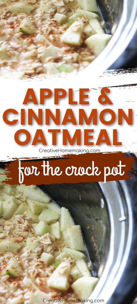 Overnight Crockpot Oatmeal, Crockpot Oatmeal Overnight, Oatmeal Recipes Crockpot, Crockpot Oatmeal, Slow Cooker Oatmeal, Breakfast Crockpot Recipes, Slow Cooker Breakfast, Slow Cooker Apples, Baking Powder Uses