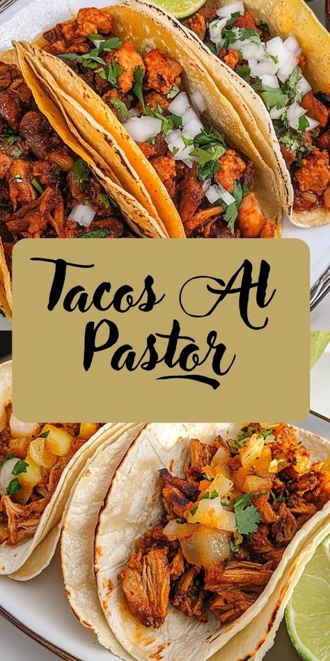 Enjoy the bold, smoky flavors of Authentic Tacos Al Pastor! 🌮🔥 This recipe features marinated pork, pineapple, and the perfect blend of spices, all served in soft tortillas for a mouthwatering taco experience. Perfect for Taco Tuesday or any day you crave something savory and satisfying. #TacosAlPastor #AuthenticMexicanFood #TacoRecipe 🌶️🍍 Save this for your next fiesta! Taco Al Pastor Recipe, Tacos Al Pastor Recipe Authentic, Lebanese Shawarma, Al Pastor Recipe, Tacos Al Pastor Recipe, Street Tacos Recipe, Pork Pineapple, Al Pastor Tacos, Authentic Tacos