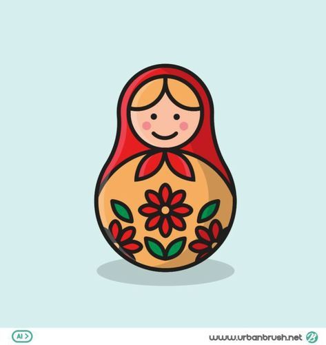 Nesting Dolls Drawing, Dolls Illustration, Doll Tattoo, Doll Drawing, Babushka Dolls, Russian Dolls, Applique Quilt Patterns, Painted Gourds, Russian Nesting Dolls