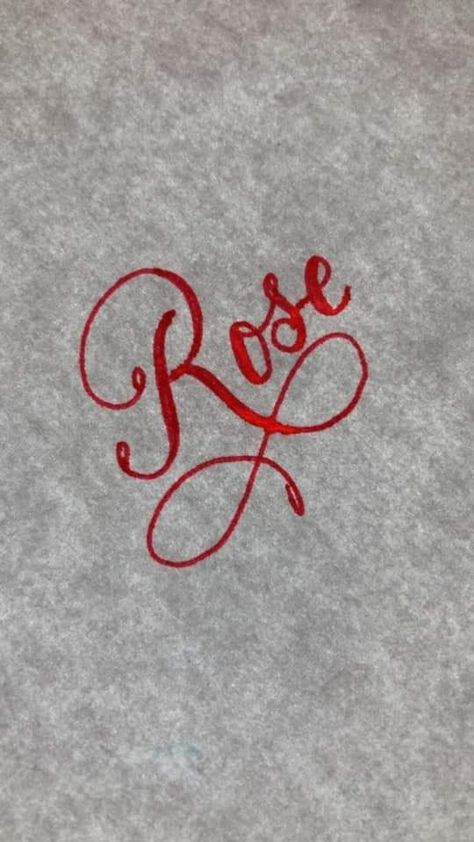 Rose Name Wallpaper, Name Writing Ideas Calligraphy, Rose Name Aesthetic, Name Calligraphy Design English, Rose Calligraphy, Rosemary Tattoo, Calligraphy Name Art, Chalk Illustration, Rose Signature