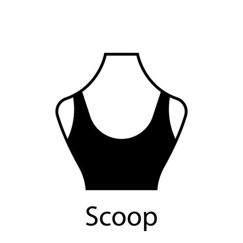 Scoop of Fashion Neckline Type for Women Blouse, Dress Silhouette Icon. Black T-Shirt, Crop Top on Dummy. Trendy Ladies Scoop Type of Neckline. Isolated Vector Illustration. Scoop Neckline Blouse, Types Of Necklines, T Shirt Crop Top, Women Blouse, Dress Inspo, Work Dress, Dress Silhouette, Blouse Pattern, Blouse Dress