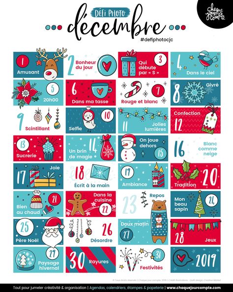 Photo Challenge Instagram, Cadeau Noel Diy, April Photo Challenge, Photo A Day Ideas, French Christmas, Advent Calenders, Noel Diy, Christmas Photography, December Daily