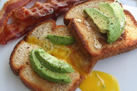 California Toad in a Hole is really easy to make and one of our new favorite breakfasts! Toad In A Hole, Breakfast Eggs Scrambled, Funny Breakfast, Healthy Superbowl Snacks, Oh Sweet Basil, Light Breakfast, Sweet Basil, High Protein Breakfast, Christmas Breakfast