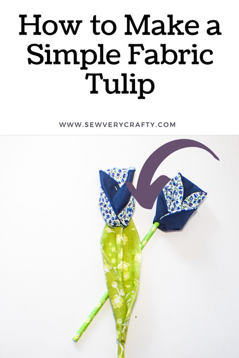 It's Spring so let's decorate around the house with these super simple fabric tulips.  This is a really an easy beginner friendly project that will really brighten up your decor.  Make them any color you lke for a fun and colorful buquet.  This is a beginnerr sewing project with a free sewing pattern and tutorial Fabric Tulips, Simple Fabric, Sew Simple, Free Sewing Pattern, Sewing Project, Sewing Tips, How To Sew, Sewing Patterns Free, Free Sewing