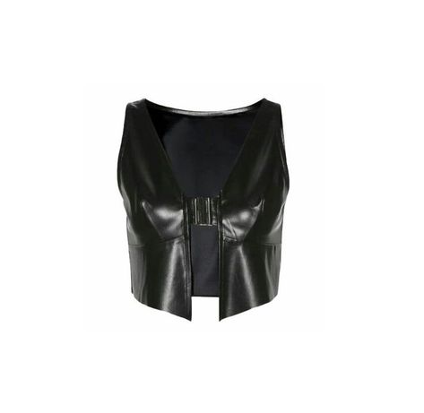 black leather female waistcoat top. Female Waistcoat, Waistcoat Top, Women Leather Vest, Leather Waistcoat, Deadly Sins, Leather Vest, Women Leather, Leather Women, Black Leather