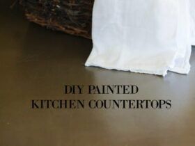 Painted Kitchen Countertops, Brick Ranch Exterior, Diy Painted Kitchen, Countertop Diy, Benjamin Moore Advance Paint, Repainting Kitchen Cabinets, Painting Kitchen Countertops, Lime Wash Brick, French Country Exterior