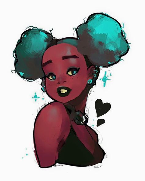 Star Two Puffs, Black Artwork, Black Art Pictures, Afro Art, Black Women Art, Pretty Art, Black Art, Character Design Inspiration, Female Art