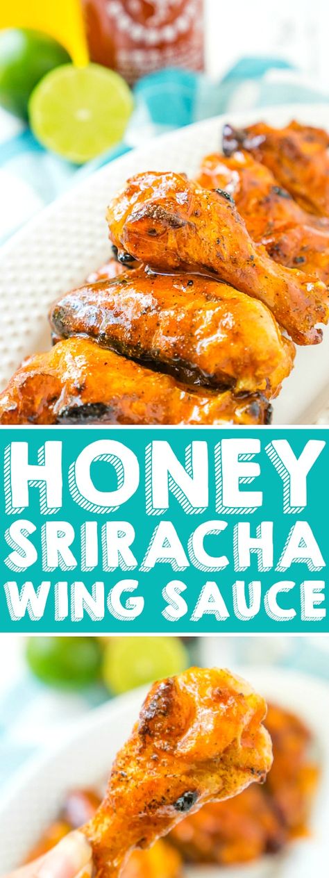 Chicken Wings Sauce Recipe, Wings Sauce Recipe, Chicken Wings Sauce, Honey Sriracha Chicken Wings, Chicken Wing Sauce Recipes, Sriracha Chicken Wings, Sriracha Wings, Wings Sauce, Honey Sriracha Sauce