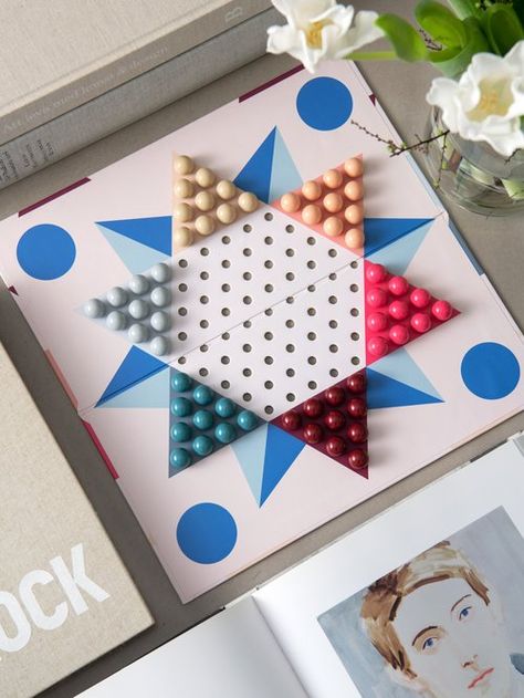 Printworks Gallery Page — Aesthetic Movement Coffee Table Photo Album, Coffee Table Games, Chinese Checkers, Checkers Game, Aesthetic Movement, Marble Colors, Game Pieces, Tabletop Games, Scandinavian Design