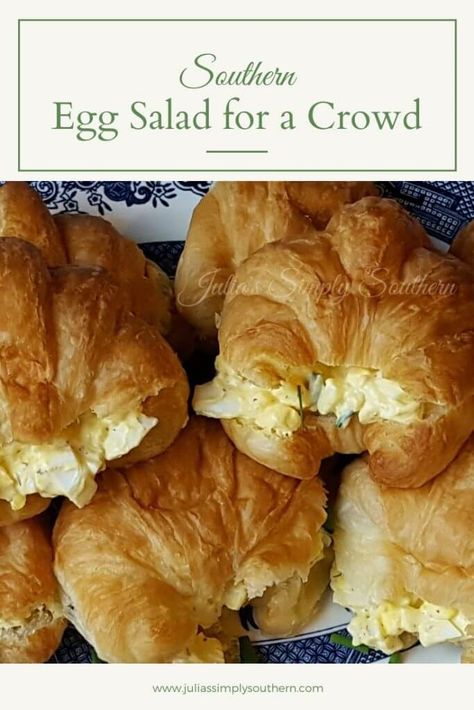 Southern Egg Salad Recipe, Southern Egg Salad, Salad For Parties, Salad For A Crowd, Classic Old Fashioned, Mini Croissant, Salads For A Crowd, Mini Croissants, Egg Salad Sandwiches