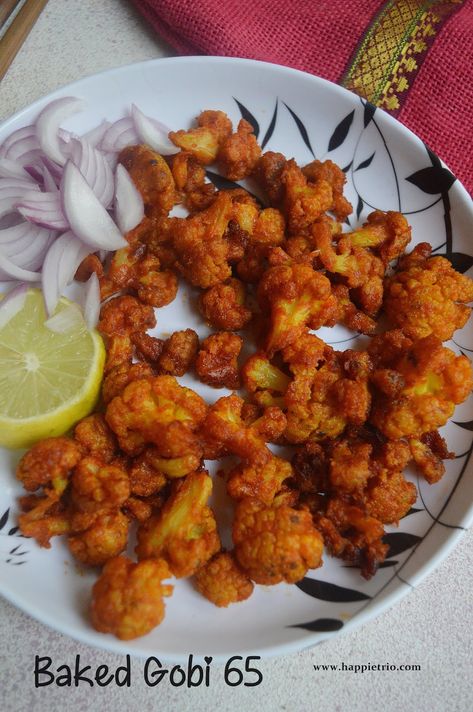 Baked Gobi 65 Recipe | How to prepare Gobi 65 without deep frying | Gobi 65 Recipe in Oven Easy Chicken Curry Recipe, Easy Indian Appetizers, Gobi 65, Chicken Curry Recipe Easy, Gobi Recipes, Air Fryer Food, Indian Flat Bread, Idli Dosa, Indian Appetizers