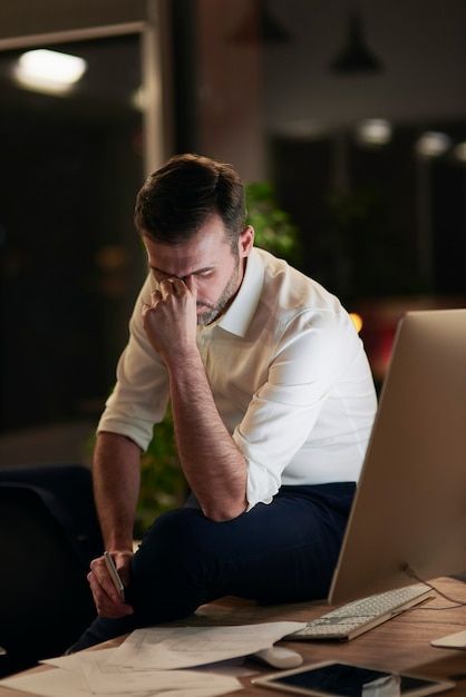 Free photo tired businessman suffering f... | Free Photo #Freepik #freephoto #failure #tired-man #workaholic #business-failure Tired Pose, Tired Businessman, Business Failure, Tired Man, Social Media Art, Hard Working Man, Tired Of Work, Still Picture, Rich Family