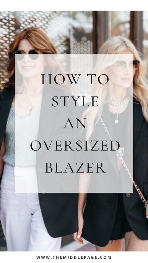 How To Wear A Oversized Blazer, Oversize White Blazer Outfit, Oversized Black Blazer Outfit Work, How To Style Oversized Blazer Women, Black Oversize Blazer Outfit, Oversized Blazer Styling, How To Style A Long Blazer, Oversized Suit Jacket Outfit, Styling An Oversized Blazer