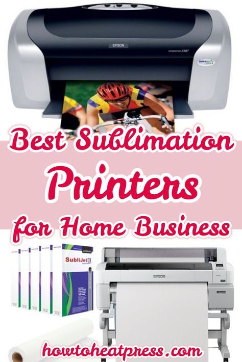 Make sure you know all the details before choosing which sublimation printer is right for you. This guide is for any budget and any product volume, it'll help you decide what is right for you.   #sublimation #dyesub #sublimationprinting #customapparel #customproducts #printerreviews Tshirt Sublimation Printing, Heat Press Machine Tutorials, Best Sublimation Printer, Sublimation Station, Printer Crafts, Heat Transfer Vinyl Tutorial, Coastal Boutique, Adhesive Vinyl Projects, Heat Press Projects