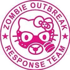 Hello Kitty Zombie, Apocalypse Aesthetic, Cute Zombie, Zombie Humor, Catty Noir, Scene Emo, Hello Kitty Pictures, Gas Mask, Zombie Apocalypse