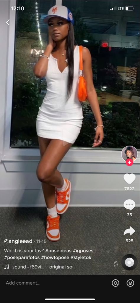 Dress With Dunks Outfit, Dress With Dunks, White Tank Dress Outfit, Outfit With Dunks, Tank Dress Outfit, Dunks Outfit, White Tank Dress, Tank Dresses Outfit, Low Dunks