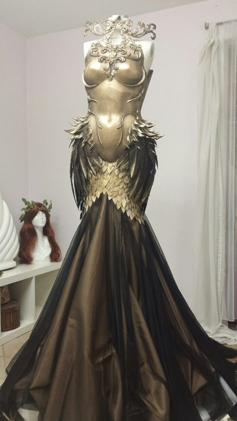 Gaun Abad Pertengahan, Fantasy Dresses, Fantasy Gowns, Fantasy Costumes, Fantasy Dress, Fantasy Clothing, Fantasy Fashion, Mode Inspiration, Costume Design