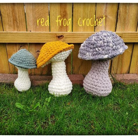 Giant Mushroom, Crochet Mushroom, Blanket Yarn, Nursery Decor, Stuffed Mushrooms, Crochet Hats, Amigurumi, Yarn, Throw Pillows