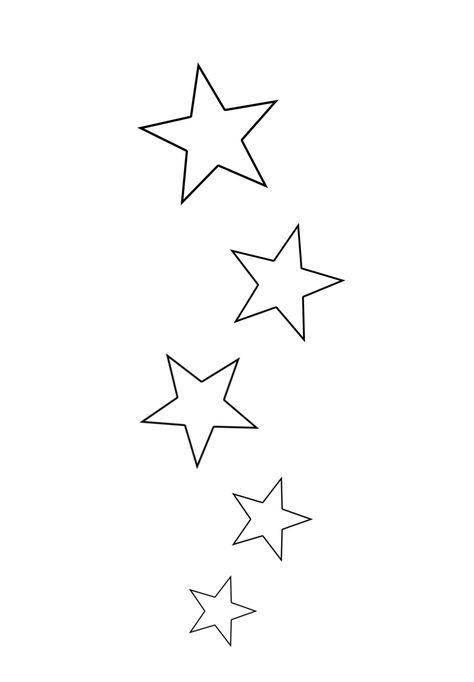 Tattoo Star Design, Clouds With Stars Tattoo, Small Star Drawing, Stars Drawings, Simple Stars Tattoo, Drawings Of Stars, Simple Star Tattoo Design, Stars Drawing Simple, Star Tattoo Drawing