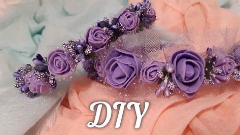 DIY  for your little princess 👸✨💕 Flower Stamens, Hair Bands Diy, Foam Sheet Crafts, Foam Flower, Ribbon Ideas, Flower Stamen, Flower Hair Band, Foam Sheets, Foam Flowers