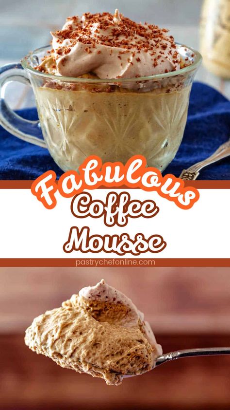 Coffee Mousse Recipe Mousse Flavors, Whipping Cream Desserts, Coffee Flavored Desserts, Coffee Mousse Recipe, Coffee Custard, Mousse Recipes Easy, Chocolate Mousse Cups, Coffee Mousse, Mini Dessert Recipes