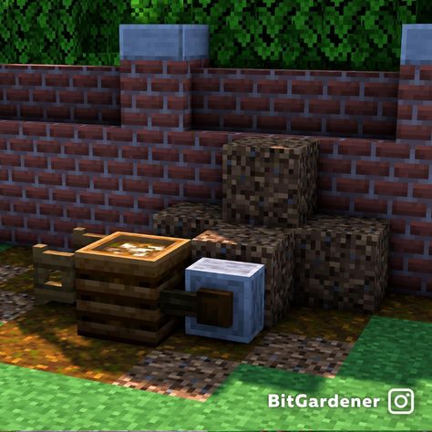 BitGardener (@bitgardener) • Instagram photos and videos Minecraft Outdoor Storage, Minecraft Wine Barrel, Minecraft Nature, Mc Builds, All Minecraft, Minecraft Furniture, Minecraft Survival, Minecraft Games, Minecraft Inspo