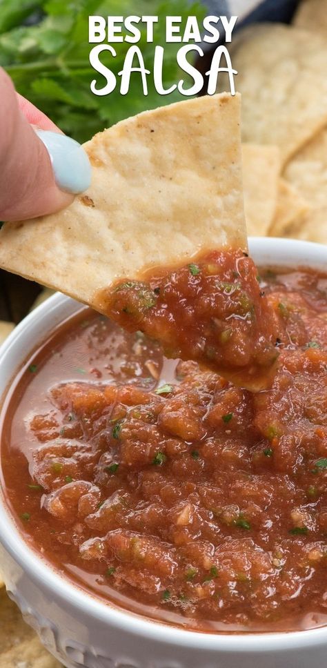 Simple Salsa Recipe, Spicy Salsa Recipe, Mexican Sauces, Ranchero Sauce, Simple Salsa, Quick Salsa, Jarred Salsa, Easy Salsa Recipe, Crazy For Crust