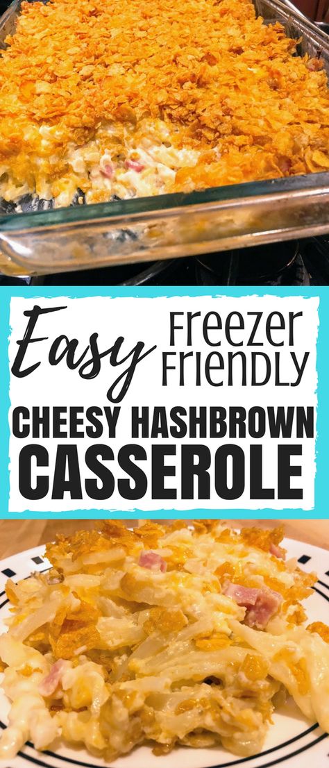 Easy Freezer Friendly Cheesy Hashbrown Casserole Cheesy Hashbrown Casserole Easy, Casserole Hashbrown, Meal Casseroles, Casserole With Hashbrowns, Breakfast Casserole With Hashbrowns, Cheese Hashbrown Casserole, Crockpot Favorites, Meal Budget, Food Casseroles