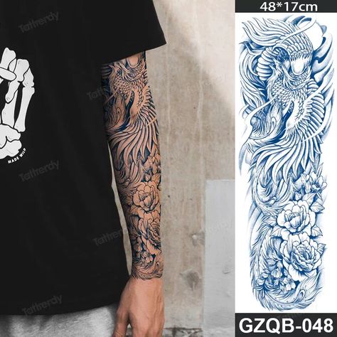 #fullarmtattoos #menstattoos #waterprooftattoos #longlastingtattoos #nobleedingtattoos  Get the look of a real tattoo without the commitment with our large full arm temporary tattoos for men. These tattoos are waterproof, long lasting, and won't bleed. They're perfect for anyone who wants to try out a new design or cover up an existing . #Mechanical_Tattoo #Herbal_Juice #Temporary_Tatoo #Tattoo_Unique Tattoo Font For Men, Temporary Tatoo, Mangas Tattoo, Herbal Juice, Mechanic Tattoo, Large Temporary Tattoos, Full Arm Tattoos, Theme Tattoo, Tattoo Transfers