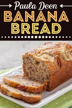 Try this Paula Deen banana bread recipe for the easiest, moistest banana bread ever! She isn't called the queen of southern cooking for nothing. You'll love this recipe! Paula Deen Banana Bread, Banana Bread Recipe Easy Moist, Delicious Banana Bread Recipe, Banana Nut Bread Recipe, Nut Bread Recipe, Banana Bread Recipe Moist, Paula Deen Recipes, Moist Banana Bread, Easy Banana Bread Recipe