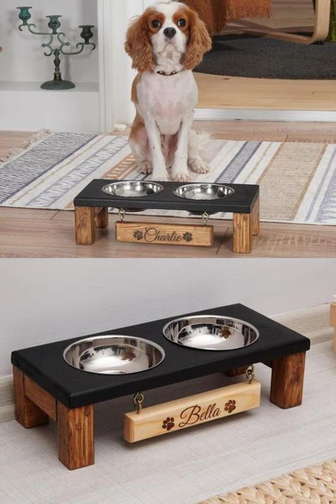 Cute Dog Bowls, Dogs Diy Projects, Dog Grooming Shop, Raised Dog Bowls, Dog Table, Home Decor Wallpaper, Vintage Home Accessories, Home Decor Bohemian, Dog House Diy