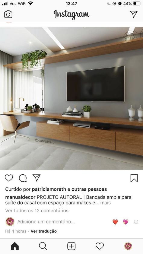 Tv Wall Design And Desk, Tv Study Room, Tv Room With Desk, Tv Unit With Desk, Tv Wall With Desk, Tv Desk Wall, Small Apartment Decorating On A Budget Living Room, Tv Desk Living Room, Entertainment Center Ideas