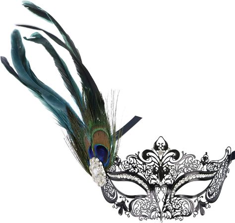 Amazon.com: Thmyo Masquerade Metal Mask,Rhinestone Peacock Feathers Venetian Halloween Costume Mask (Style 2) : Clothing, Shoes & Jewelry Mascarade Costume, Peacock Halloween Costume, Masquerade Halloween Costumes, Silver Masquerade Mask, Couples Masquerade Masks, Black Masquerade Mask, Black Halloween Costumes, Mens Masquerade Mask, Venetian Masquerade Masks