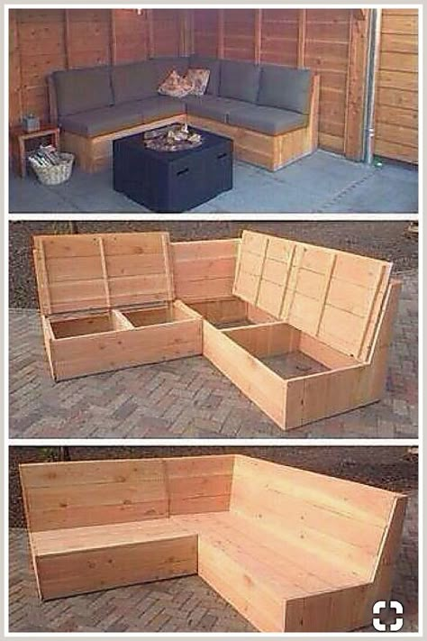 Outdoor Storage Benches - HurryDon't miss out these fantastic products from Amazon.com Outdoor Storage Bench, Pallet Decor, Pallet Outdoor, Outdoor Furniture Plans, Tables Diy, Pallet Furniture Outdoor, Diy Furniture Table, Diy Pallet Projects, Patio Seating