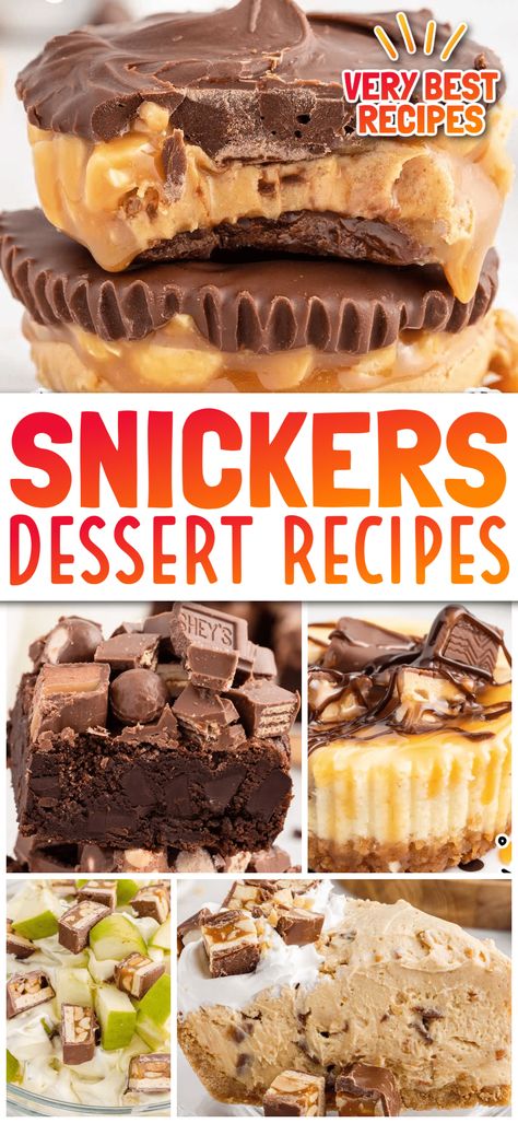 Snickers Dessert, Gooey Brownies, Tasty Desserts, Ooey Gooey, Food Platters, Desert Recipes, Christmas Recipes, Round Up, Candy Recipes