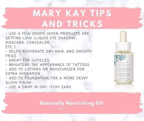 Mary Kay Active Status, Mary Kay Naturally Nourishing Oil, Mary Kay Nourishing Oil, Mary Kay Tips And Tricks, Mary Kay Tip Tuesday, Mary Kay Tips, Cosmetics Ideas, Mary Kay Printables, Mary Kay Office