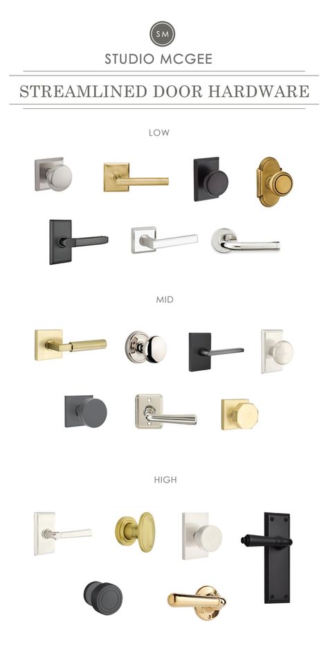 Studio McGee's Favorite Interior Door Hardware | STUDIO MCGEE | Bloglovin’ Studio Mcgee Doors, Interior Door Hardware, Interior Door Knobs, Black Interior Doors, Door Handles Interior, Door Hardware Interior, Doors And Hardware, Sliding Barn Door Hardware, Sliding Door Hardware