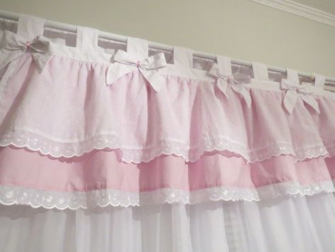 Cute Bedroom Decor, Cute Room Ideas, Kawaii Room, Pink Room, Valances, Curtain Designs, Cute Room Decor, Room Ideas Bedroom, Curtain Decor