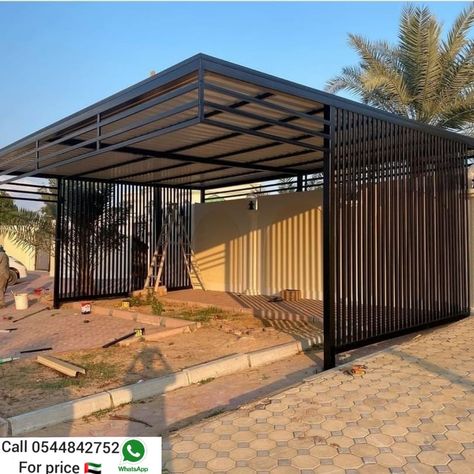 Pergola manufacturer in uae 🇦🇪 Parking Pergola, Car Parking Shade, Black Pergola, Diamond Grillz, Carport Designs, Pergola Design, Backyard Pavilion, Main Gate Design, Main Gate