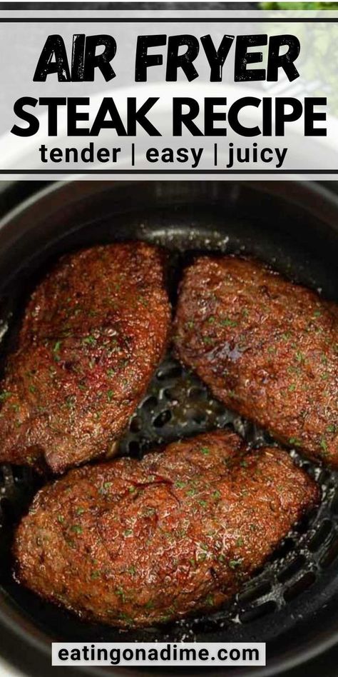 Chuck Tender Steak Recipes, Chuck Steak Recipes, Air Fry Steak, Ways To Cook Steak, Sirloin Steak Recipes, Round Steak Recipes, Cooking Steak, New Air Fryer Recipes, Steak Sandwiches