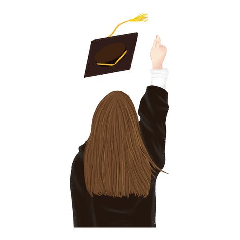 Graduation Drawing, Graduation Cartoon, Clary Y Jace, Degree Holder, Pencil Drawings Of Girls, Wedding Dress Sketches, Graduation Art, Cute Black Wallpaper, Babe Quotes