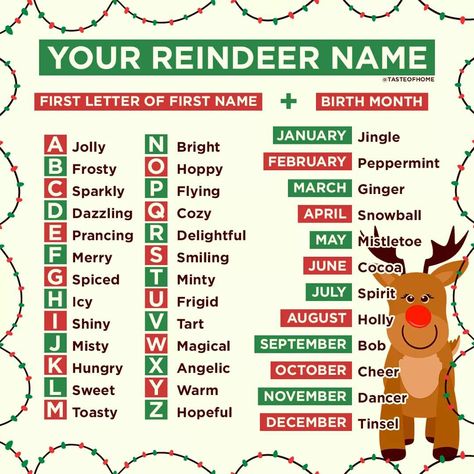 Funny Name Generator, Fb Games, Elf Names, Facebook Engagement Posts, Mistletoe Christmas, Reindeer Names, Fun Christmas Party Games, Fun Christmas Games, Christmas Names