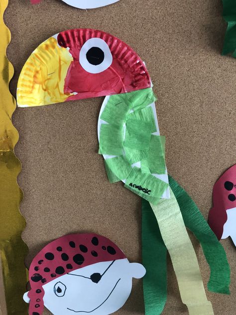 Pirate Art Activities Preschool, Preschool Pirates Crafts, Pirate And Princess Crafts For Preschool, Pirate And Mermaid Theme Preschool, Pirate Crafts Preschool Art Projects, Infant Pirate Crafts, Pirate Crafts For Kindergarten, Pirate Crafts For Infants, Pirate Craft For Preschoolers